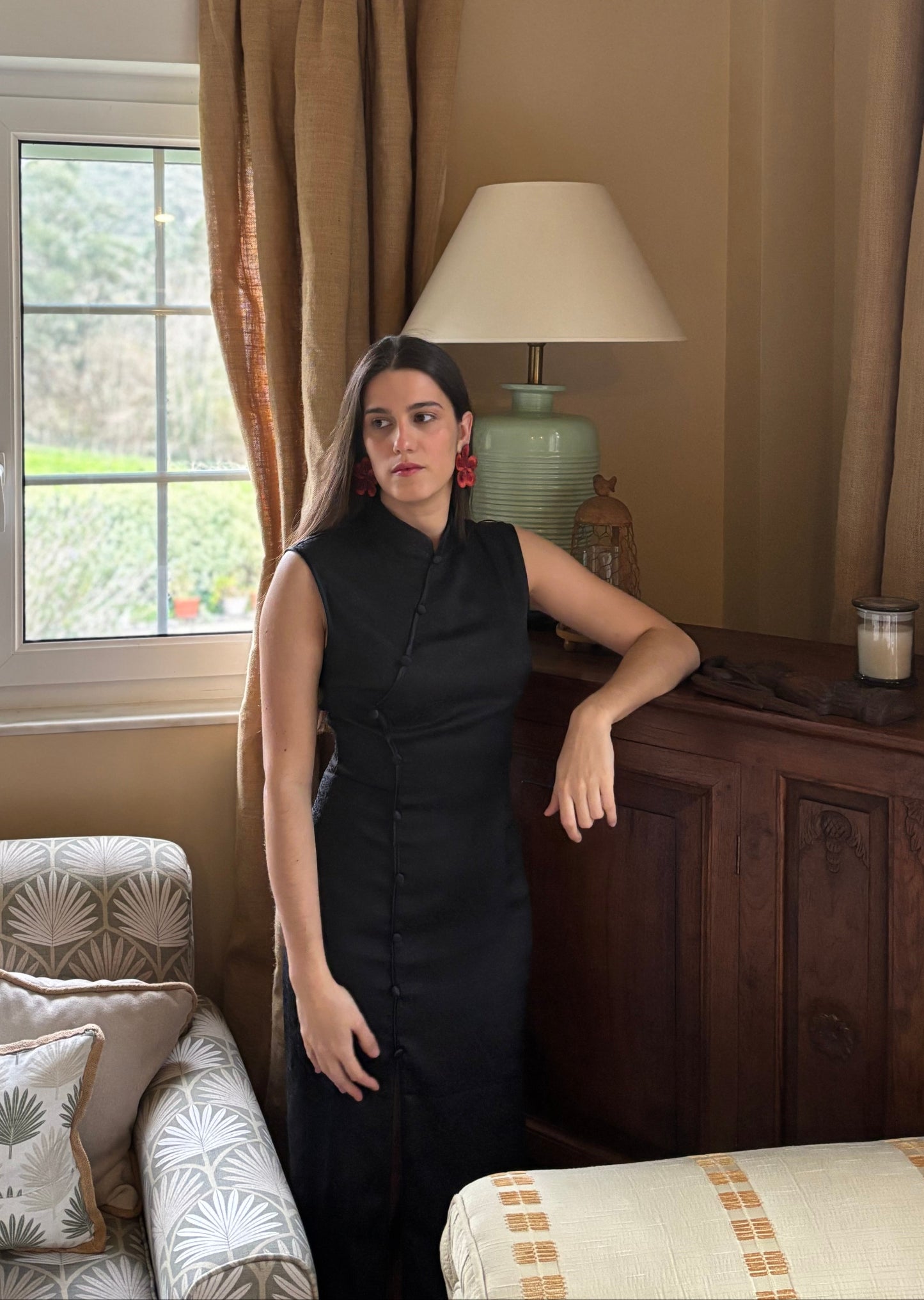 VESTIDO QIPAO NOIR KYOTO