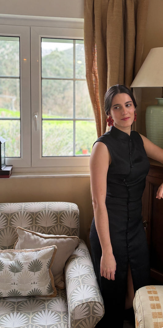 VESTIDO QIPAO NOIR KYOTO